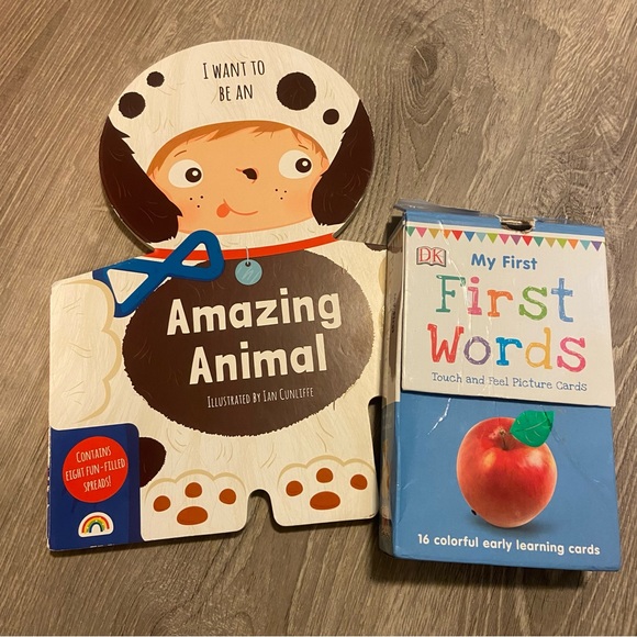 Amazing Animals book & first words rich & feel flash cards - Picture 1 of 4